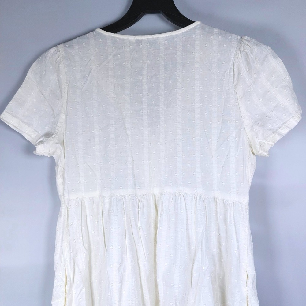 Sonoma Tiered Maxi Dress Small Ivory Cotton Cap Sleeve Peasant Boho Cottage READ - Picture 8 of 8